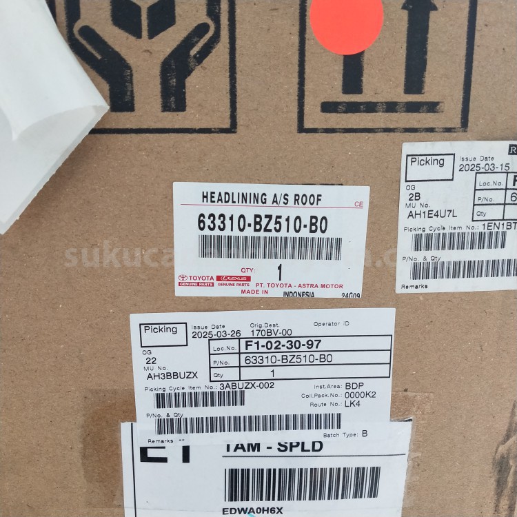 63310BZ510B0 HEADLINING A/S ROOF - TOYOTA