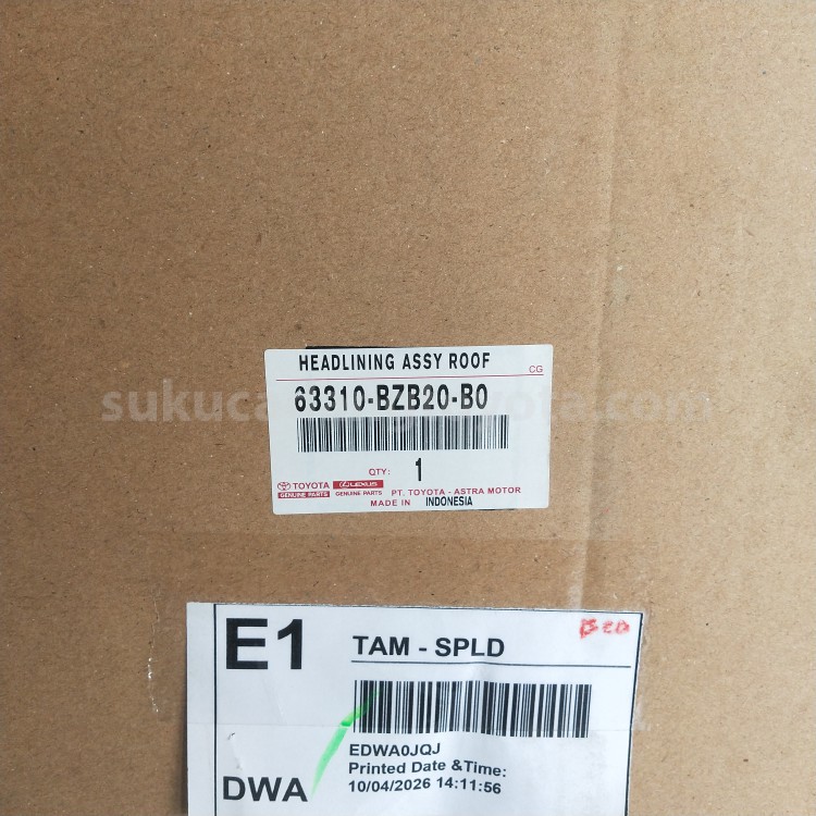 63310BZB20B0 HEADLINING ASSY ROOF - TOYOTA