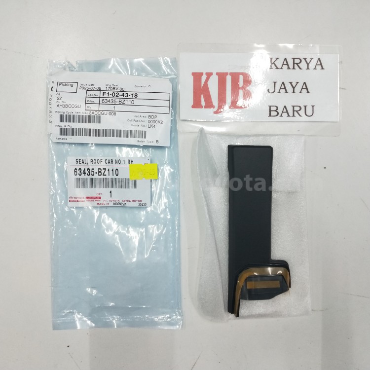 63435BZ110 SEAL, ROOF CAR NO.1 RH - TOYOTA