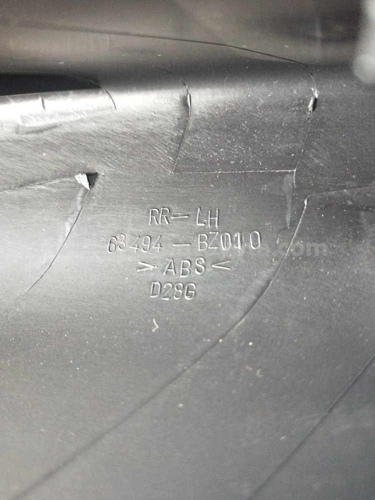 63494BZ010 COVER, ROOF RR LH - TOYOTA
