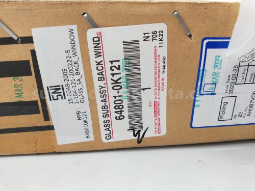648010K121 GLASS SUB-ASSY, BACK - TOYOTA