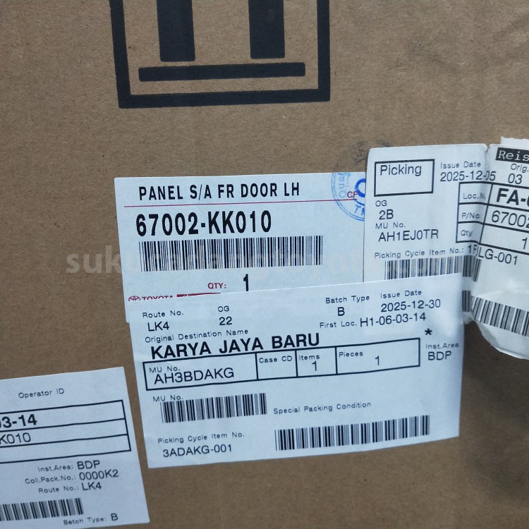 67002KK010 PANEL S/A FR DOOR LH - TOYOTA