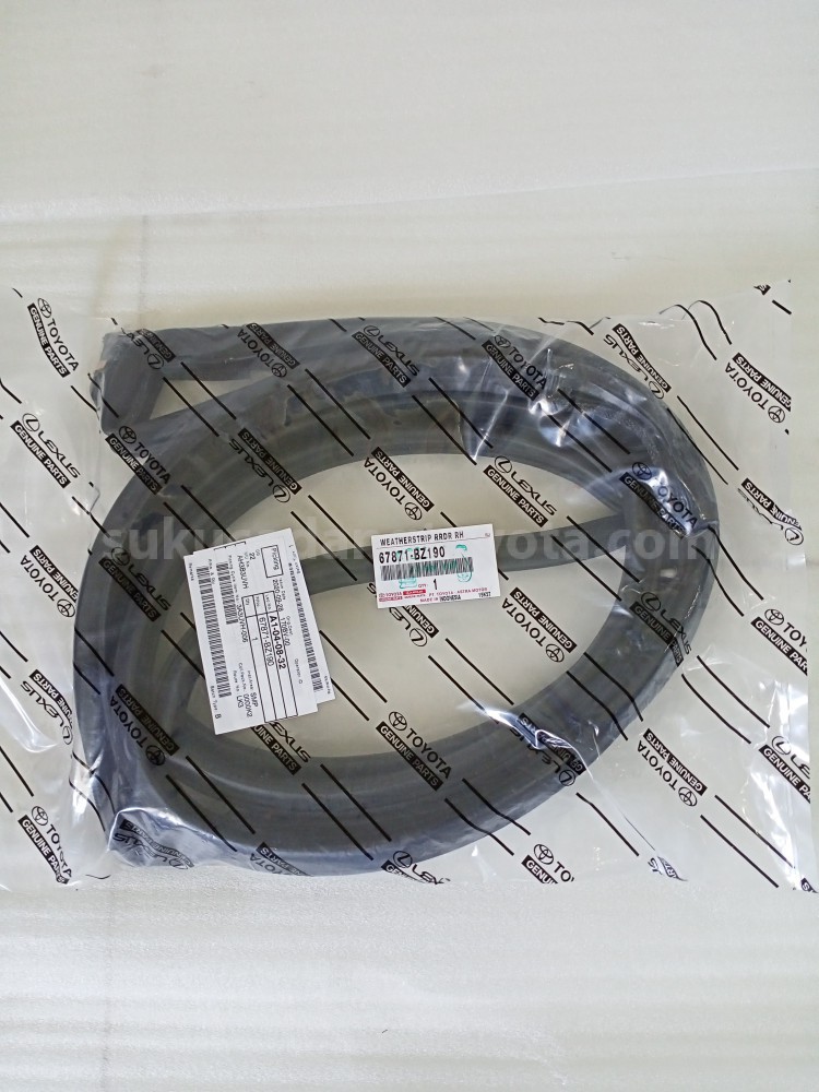 67871BZ190 WEATHERSTRIP RRDR RH - TOYOTA