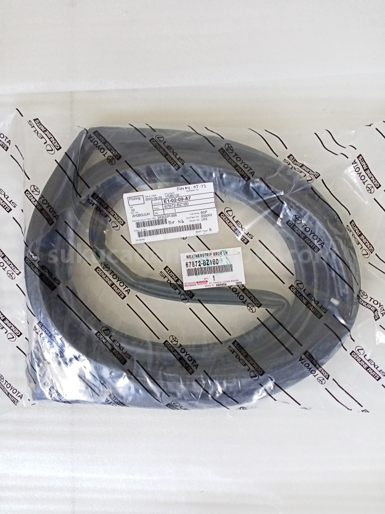 67872BZ180 WEATHERSTRIP RRDR LH - TOYOTA
