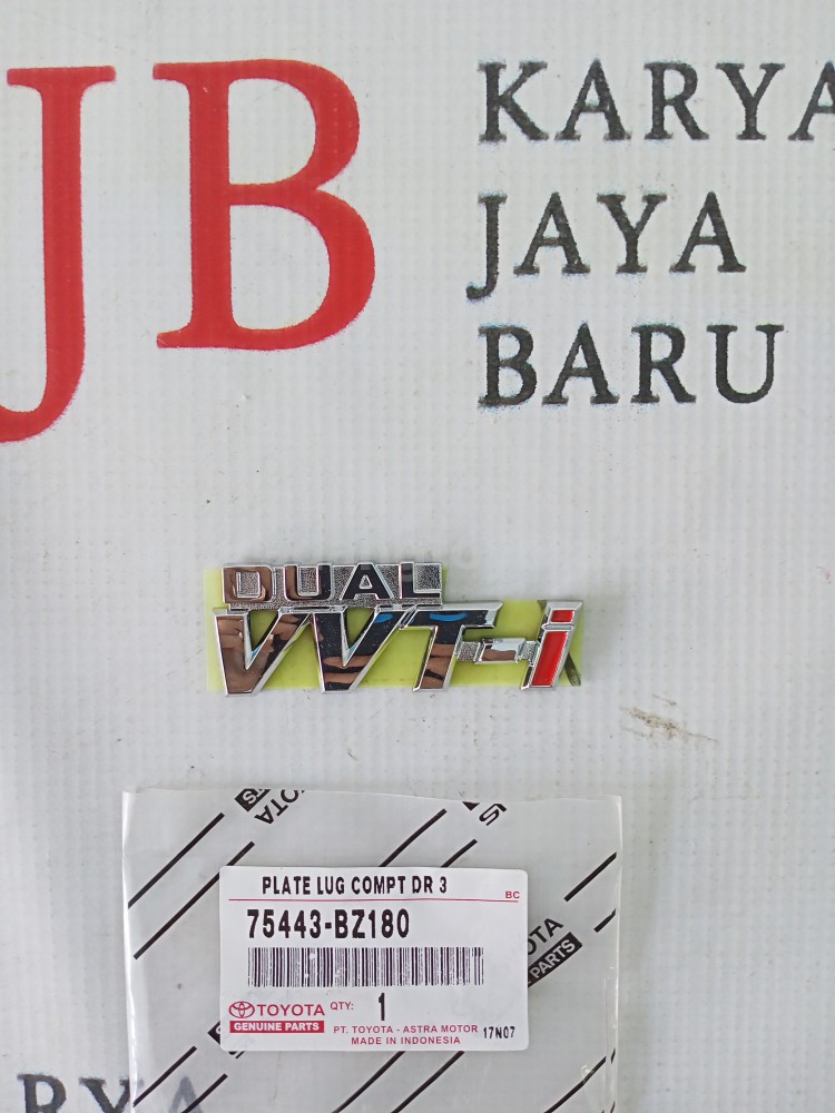 75443BZ180 PLATE LUG COMPT DR 3 - TOYOTA