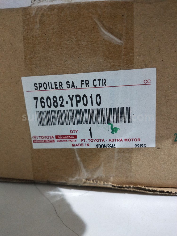 76082YP010 SPOILER SA, FR CTR - TOYOTA