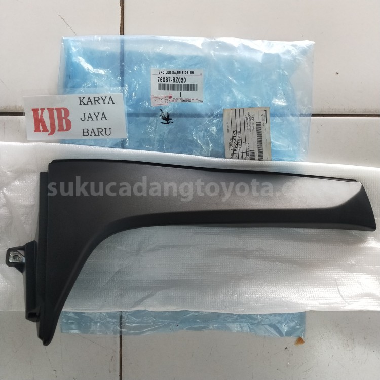 76087BZ020 SPOILER SA,RR SIDE,RH - TOYOTA