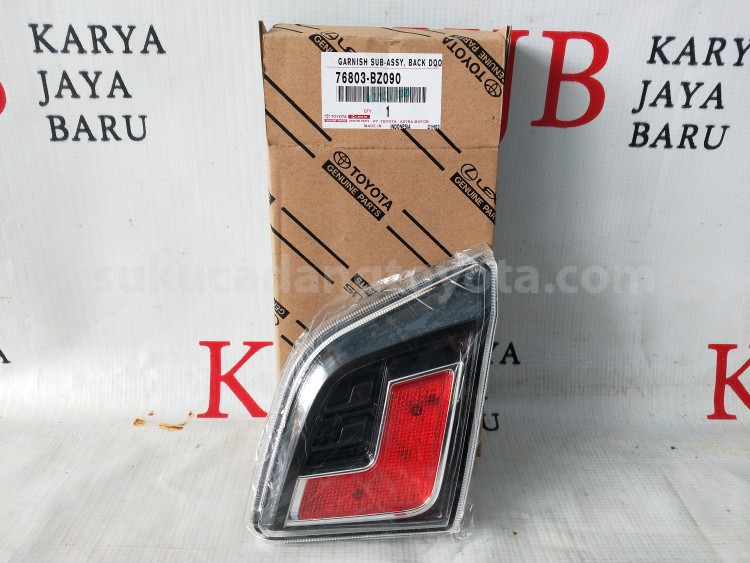 76803BZ090 GARNISH SUB-ASSY, BACK DOOR, OUTS UPR RH - TOYOTA