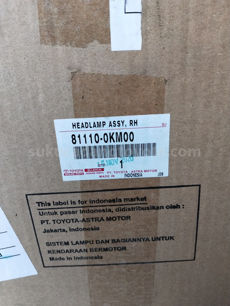 811100KM00 HEADLAMP ASSY, RH - TOYOTA