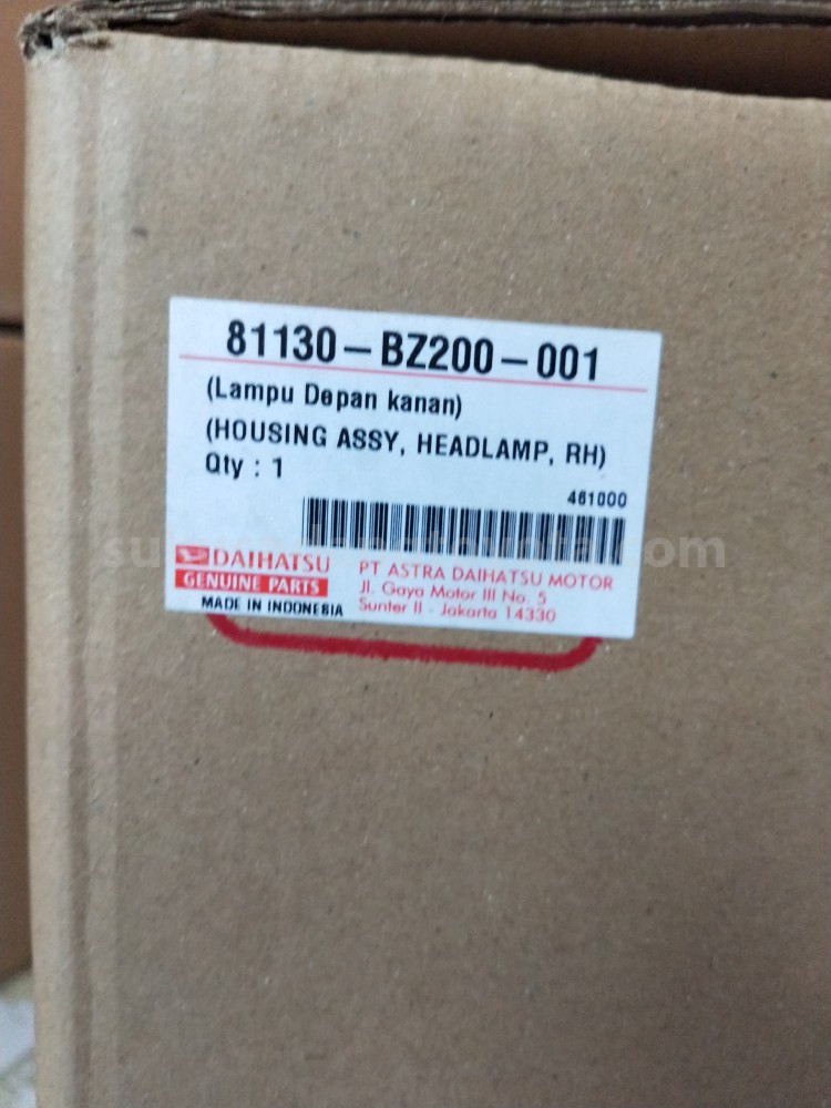 81130BZ200 HOUSING AS H/LAMP RH - TOYOTA