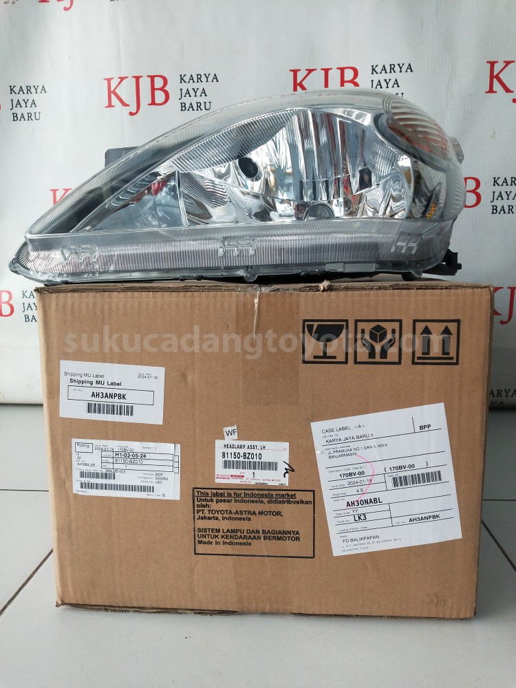 81150BZ010 HEADLAMP ASSY, LH - TOYOTA