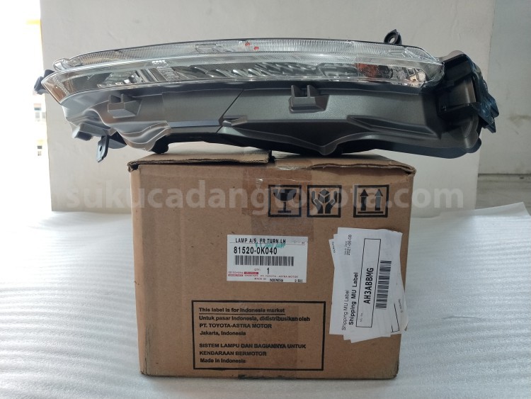 815200K040 LAMP A/S, FR TURN LH - TOYOTA