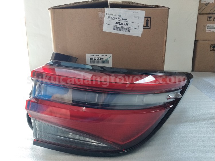 815500K540 LAMP A/S RR COMBI RH - TOYOTA