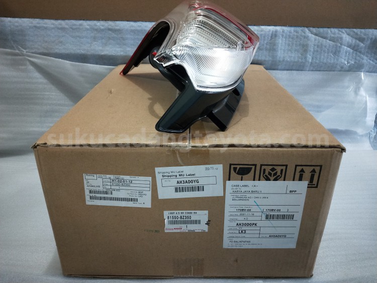 81550BZ350 LAMP A/S RR COMBI RH - TOYOTA