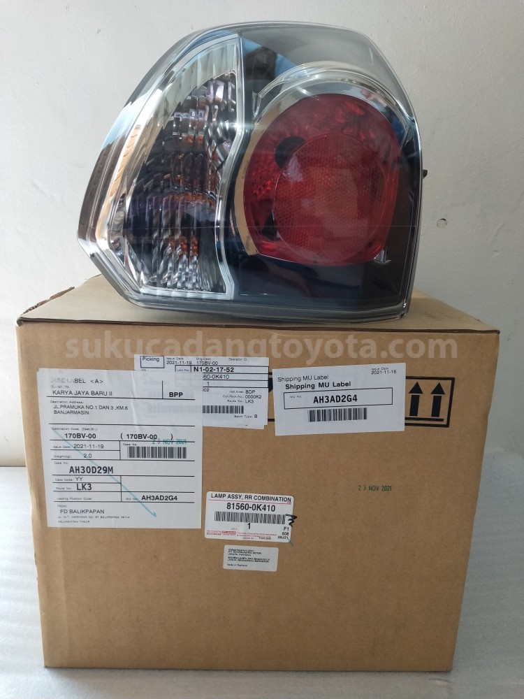 815600K410 LAMP ASSY, RR COMBIN - TOYOTA
