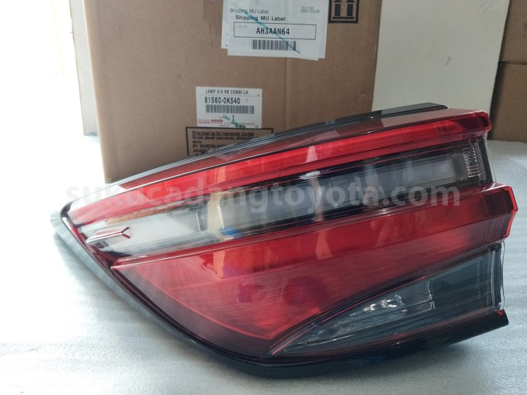 815600K540 LAMP A/S RR COMBI LH - TOYOTA