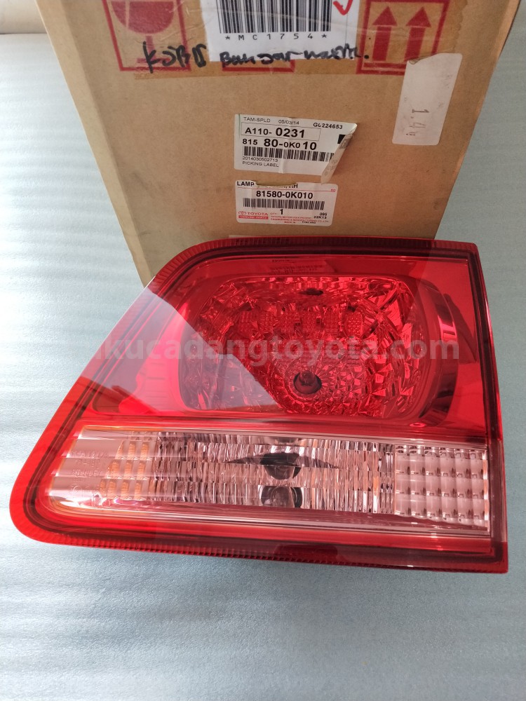 815800K010 LAMP ASSY, RR, RH - TOYOTA