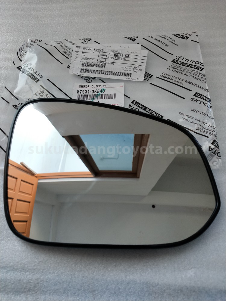 879310K540 MIRROR, OUTER, RH - TOYOTA