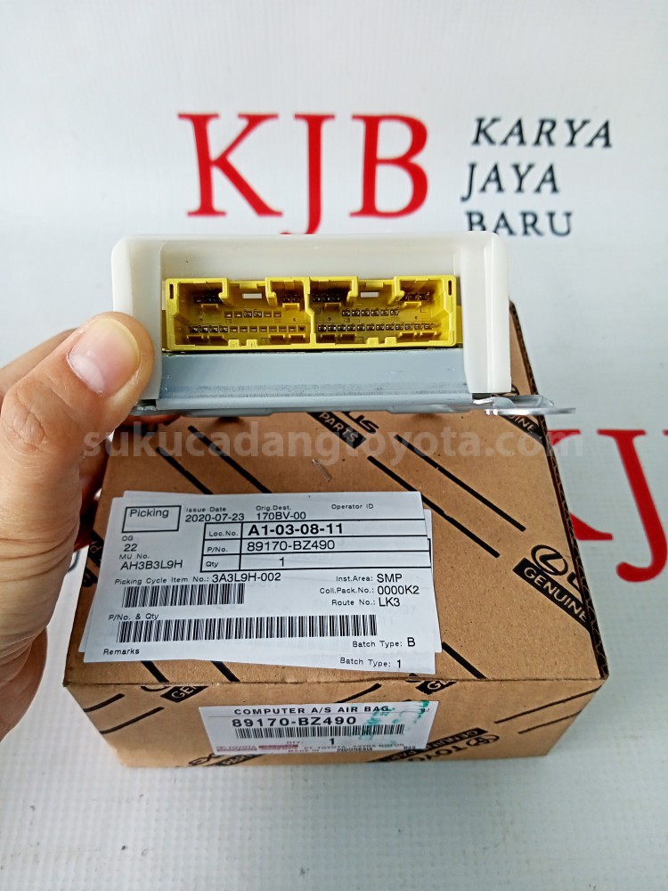 89170BZ490 COMPUTER A/S AIR BAG - TOYOTA