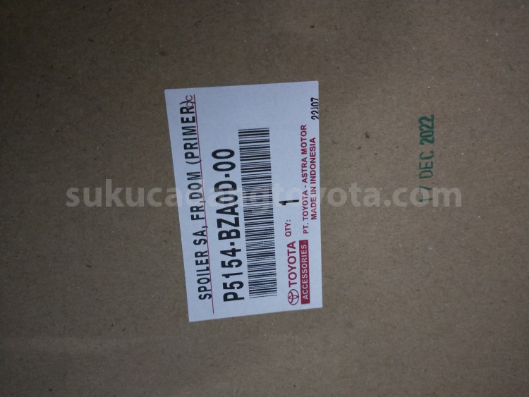 P5154BZA0D00 SPOILER SA, FR,DOM (PRIMER) - TOYOTA