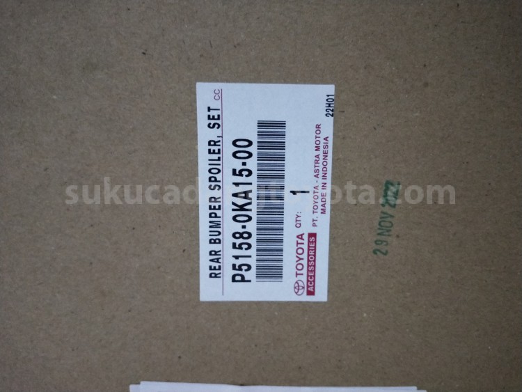 P51580KA1500 REAR BUMPER SPOILER, SET - TOYOTA