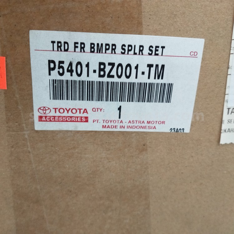 P5401BZ001TM TRD FR BMPR SPLR SET - TOYOTA