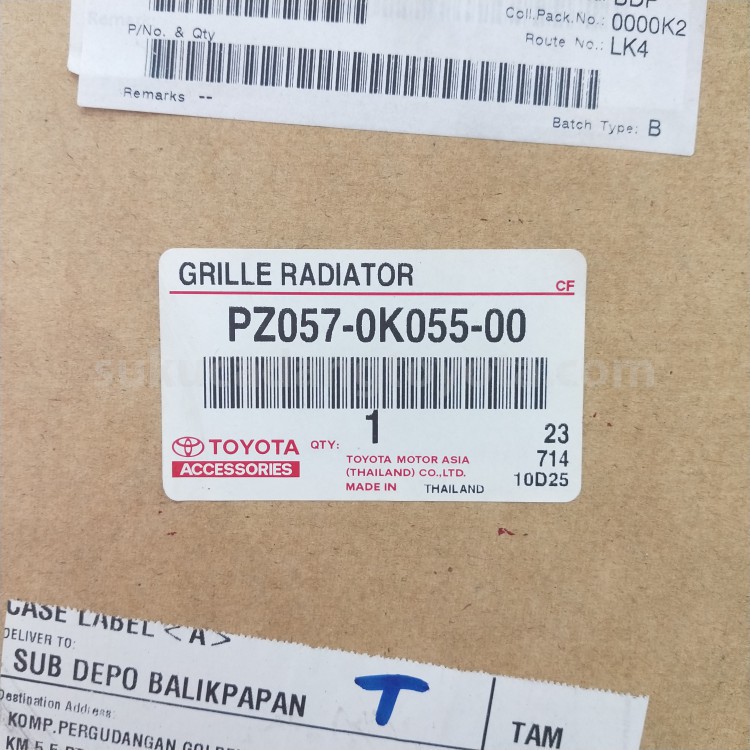 PZ0570K05500 GRILLE, RADIATOR - TOYOTA