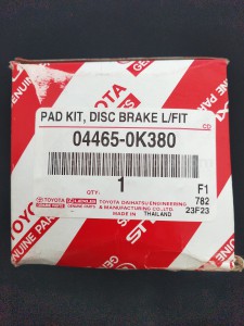 044650K380 PAD KIT, DISC BRAKE - TOYOTA