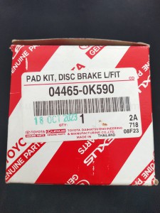 044650K590 PAD KIT, DISC BRAKE - TOYOTA