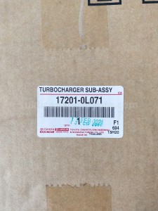 172010L071 TURBOCHARGER SUB-ASS - TOYOTA