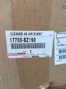 17700BZ190 CLEANER AS AIR ELMNT - TOYOTA