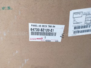 64730BZ120E1 PANEL AS DECK TRM RH - TOYOTA