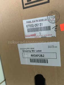 670020K131 PANEL S/A FR DOOR LH - TOYOTA