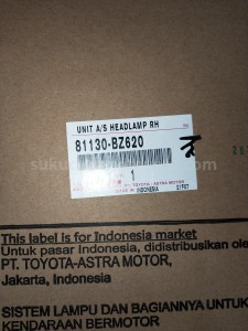 81130BZ620 UNIT A/S HEADLAMP RH - TOYOTA