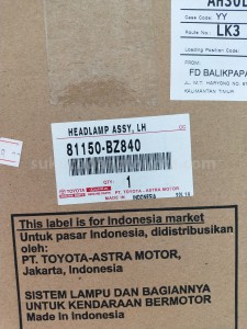 81150BZ840 HEADLAMP ASSY, LH - TOYOTA