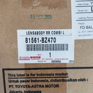 81561BZ470 LENS&BODY RR COMBI L - TOYOTA
