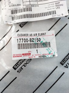 17700BZ150 CLEANER AS AIR ELMNT - TOYOTA